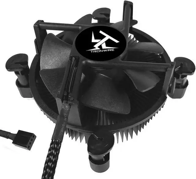 Alt view image 2 of 4 - TRONWIRE TW-16 CPU Cooler With Black Aluminum Heatsink & Copper Core Base & 4-Pin PWM 92mm 3000 RPM Fan With Pre-Applied Thermal Paste For Intel Core i3 i5 i7 i9 Socket 1200 1151 1150 1155 1156