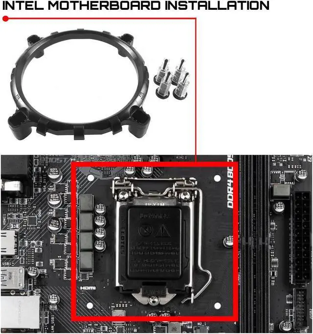 Alt view image 7 of 7 - TRONWIRE TW-32 RGB LED CPU Cooler With Aluminum Heatsink & 4-Pin PWM 120mm Fan With Thermal Paste For Intel AMD Universal Socket 1200 1151 1150 AM3 AM2 Desktop PC Computer