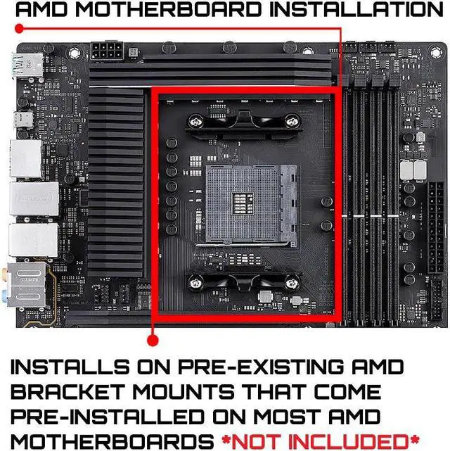 Alt view image 4 of 4 - CPU Cooler Wraith Prism RGB LED Lighting Aluminum Heatsink Copper Core Base 4-Pin PWM 95mm Fan Pre-Applied Thermal Paste For AMD Socket AM5 AM4 AM3 AM2 Desktop PC Computer