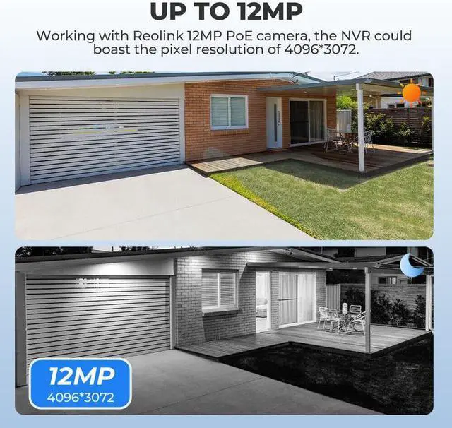 Alt view image 4 of 7 - Reolink 16CH NVR 4TB HDD Built-in, Support up to 12MP, 16-Channel PoE NVR for 24/7 Continuous Recording