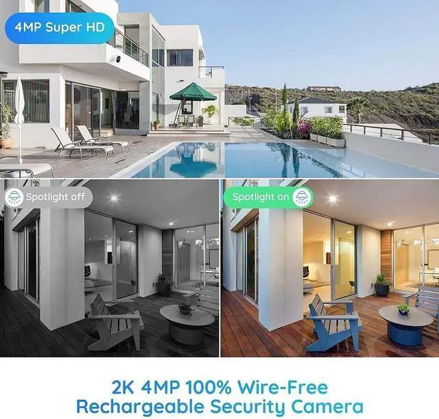 Alt view image 4 of 7 - Reolink Argus Series with Solar Panel Smart 4MP Wire-Free Camera with Motion Spotlight, Person/Vehicle Detection,Color Night Vision, Dual Band WiFi