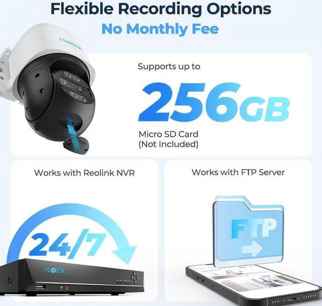 Alt view image 6 of 7 - Reolink Trackmix Series 4K 8MP Dual-Lens PTZ Camera with Motion Tracking, Wide-Angle & Telephoto Lenses
