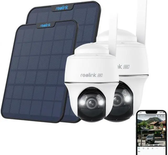 Main image of Reolink 2pcs Go PT Ultra With Black Solar Panel 2 4K 8MP Wireless 4G LTE PT Battery Camera with Color Night Vision