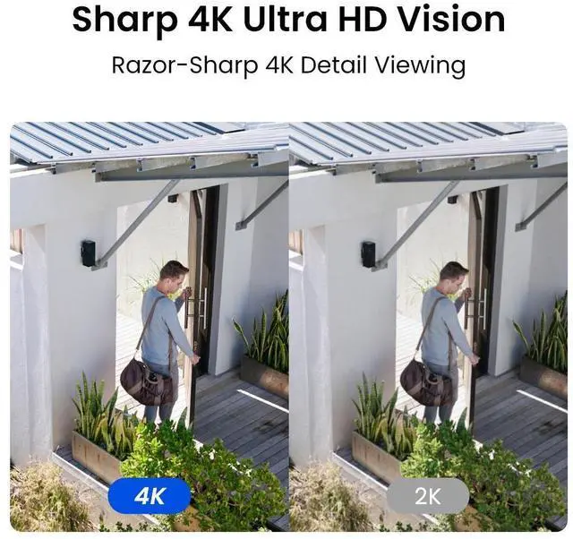 Alt view image 2 of 7 - Reolink Lumus Pro - Compact 4K Wi-Fi 6 Camera with Spotlight Night Vision and Person/Vehicle/Animal Detection, F1.6 Super Aperture