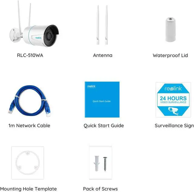Alt view image 7 of 8 - Reolink 5MP HD Smart Human/Vehicle Detection 2.4G/5Ghz WiFi Camera, work with Google Assistant, Time-Lapse, 256GB Micro SD Storage (not Included) for 24/7 Recording, RLC-510WA