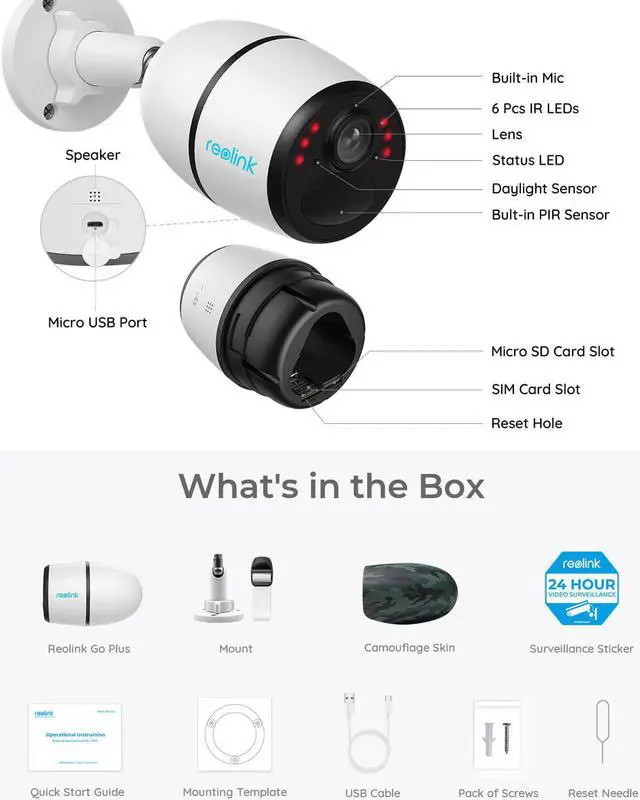 Alt view image 7 of 7 - Reolink Cellular Security Camera Wireless Outdoor, 4G LTE No WiFi Needed, 2K with Person/Vehicle Smart Detection & Playback, Rechargeable Battery Powered, Time Lapse, Two-Way Talk, Go Plus