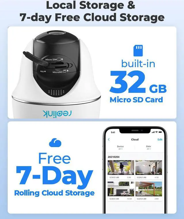 Alt view image 6 of 7 - REOLINK 4G Solar Powered Pan &Tilt Security Camera System Wireless Outdoor, 2K HD Night Vision 2-Way Talk Smart PIR Detection No WiFi Needed, Reolink Go PT Plus + White Solar Panel - US Version
