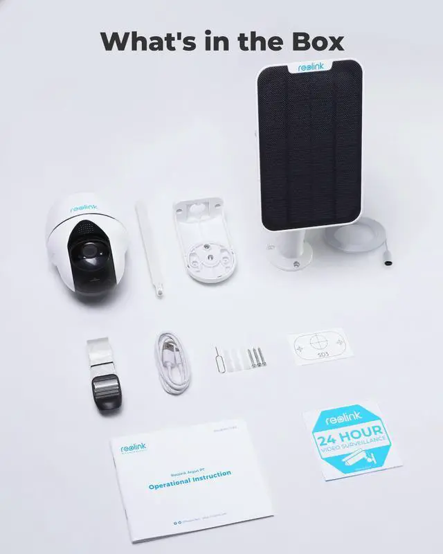 Alt view image 7 of 7 - REOLINK 4G Solar Powered Pan &Tilt Security Camera System Wireless Outdoor, 2K HD Night Vision 2-Way Talk Smart PIR Detection No WiFi Needed, Reolink Go PT Plus + White Solar Panel - US Version