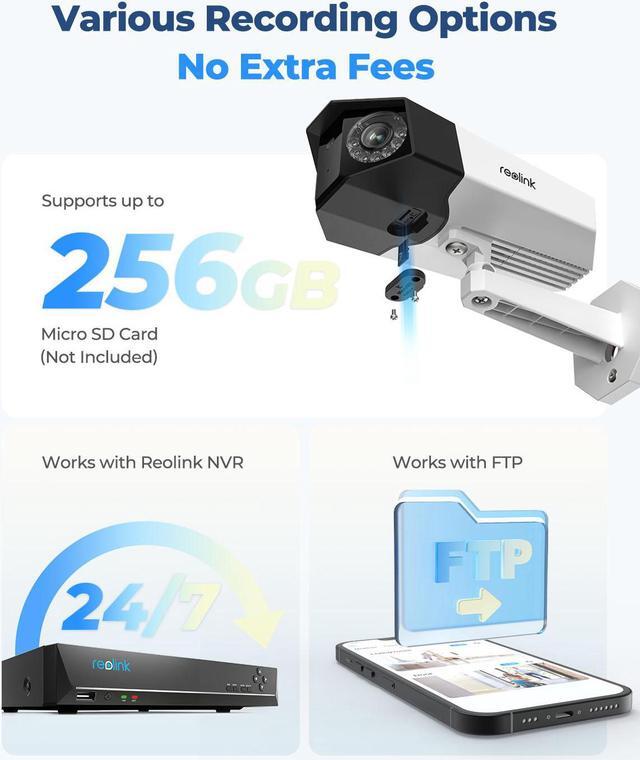 Alt view image 6 of 7 - REOLINK 4K PoE Security Camera System, IP Outdoor Camera in 180° FoV by Dual-Lens, Human/Vehicle/Pet Detection, Color Night Vision, Two Way Talk, Up to 256GB Micro SD Card -Reolink Duo 2 PoE