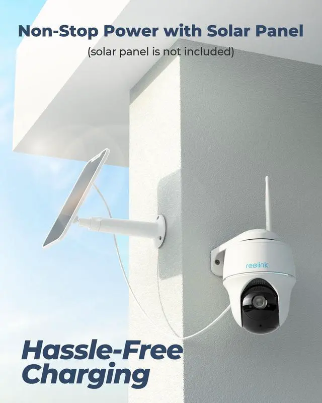 Alt view image 6 of 7 - Reolink Argus PT, 2.4/5 GHz Wi-Fi Pan Tilt Solar Battery Camera Outdoor Wireless for Home Security, 2K Night Vision with PIR Motion Sensor, 2-Way Audio, Support Alexa/Google Assistant/Local SD