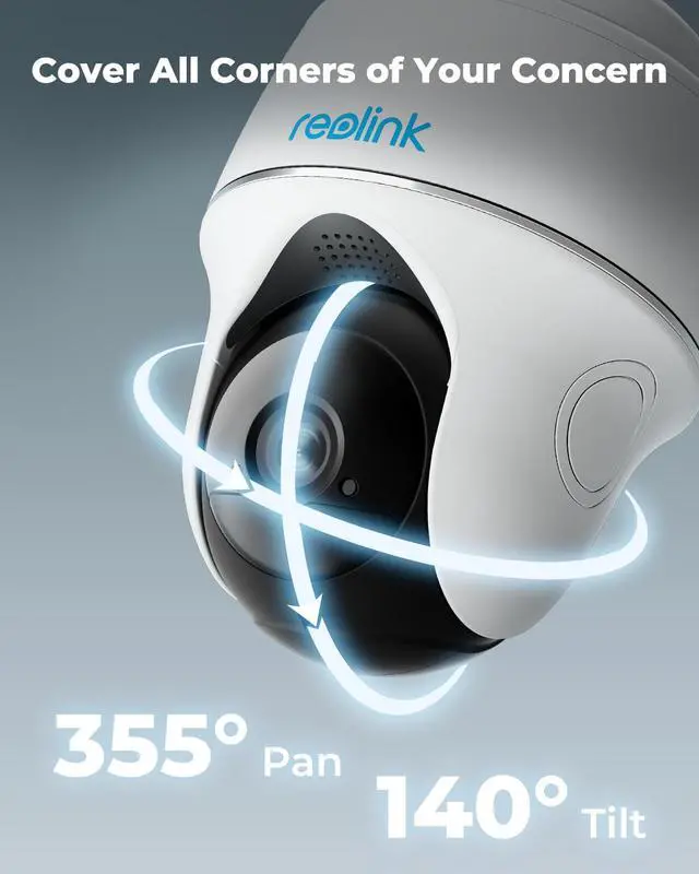 Alt view image 2 of 7 - Reolink Argus PT, 2.4/5 GHz Wi-Fi Pan Tilt Solar Battery Camera Outdoor Wireless for Home Security, 2K Night Vision with PIR Motion Sensor, 2-Way Audio, Support Alexa/Google Assistant/Local SD