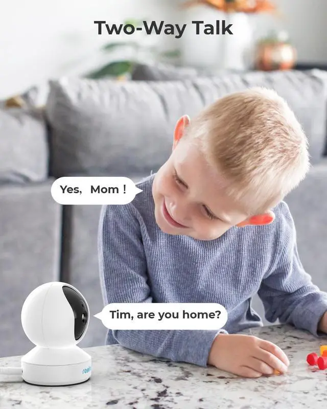 Alt view image 5 of 7 - Reolink Indoor Security Camera, Reolink 4MP HD Plug-in WiFi Camera for Home Security, Dual-Band WiFi, Multiple Storage Options, Motion Alters, Night Vision, Ideal for Baby Monitor/Pet Camera E1 Pro