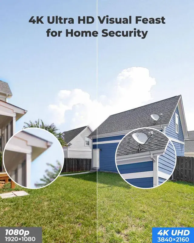 Alt view image 2 of 7 - Reolink RLC-820A-2PACK, 4K 8MP Outdoor Security Camera, Smart Human/Vehicle Detection PoE IP Camera Work with Google Assistant Audio Dome, 256GB Micro SD (not Included) Storage for 24/7 Recording