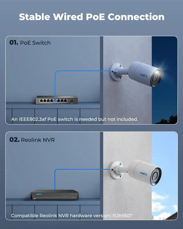 Alt view image 5 of 7 - Reolink RLC-1212A-2Pack 12MP Ultra HD PoE Outdoor Security Camera, Color Night Vision, Human/Vehicle Detection, Two Way Talk, Timelapse, Work with Smart Home Support Micro SD Card(Max.256G)/NVR/FTP