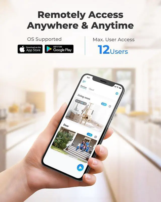 Alt view image 6 of 7 - Reolink 8CH 5MP PoE Security System, 8pcs Wired 5MP Outdoor PoE IP Dome Cameras, Human/Vehicle Detection, Outdoor/Indoor, 12MP 8CH NVR with 2TB HDD for 24/7 Recording - RLK8-520D8-A