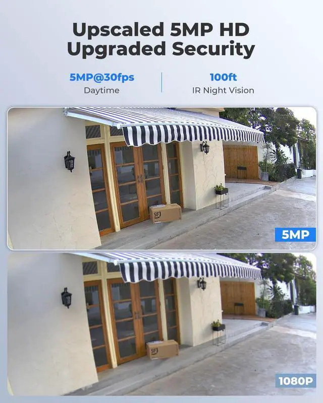 Alt view image 2 of 7 - REOLINK 4pcs RLC-510A, 5MP Security IP PoE Camera, Surveillance Outdoor/Indoor, Human/Vehicle Detect, 100Ft IR Night Vision, Work with Smart Home&Reolink NVRs, Up to 256GB Micro SD Card