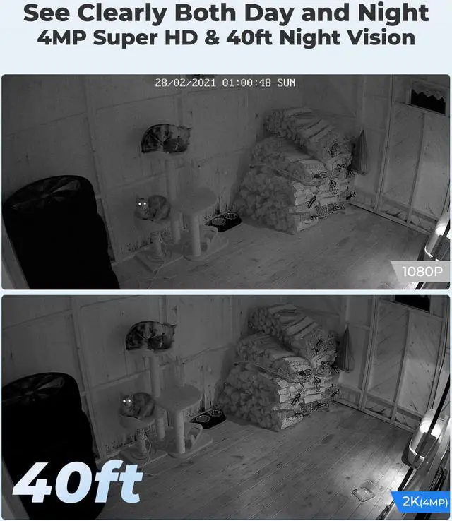 Alt view image 5 of 7 - Reolink E1 Pro Wireless Security Camera, 4MP HD Plug-in Indoor, 2.4/5GHz WiFi Camera for Home Security/Baby Monitor/ Pets Pan Tilt, Night Vision, Works with Alexa/Google Assistant