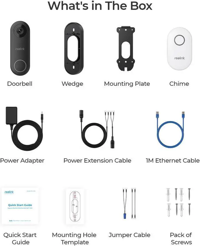 Alt view image 8 of 7 - REOLINK Doorbell Camera Wired, Smart WiFi Video Doorbell w/Chime, 5MP Ultra HD Night Vision, 180 Wide Angle Motion Human Detection, 5G/2.4GHz WiFi, 2 Way Talk, Local Storage Works w/Google Assistant