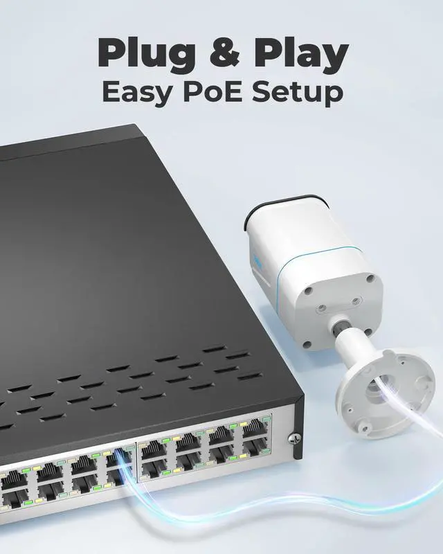 Alt view image 5 of 7 - Reolink 16CH 4K Security System, 8pcs 4K RLC-810A Human/Car Detection Supported (8pcs Ethernet-18M Included), with NVR 3T Pre-installed 7/24 Recording - RLK16-810B8-A