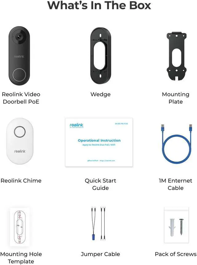 Alt view image 8 of 7 - REOLINK Video Doorbell PoE Camera,180° Diagonal, 5MP IP Security Camera Outdoor with Chime, 2-Way Talk, Plug & Play, Secured Local Storage, No Monthly Fee