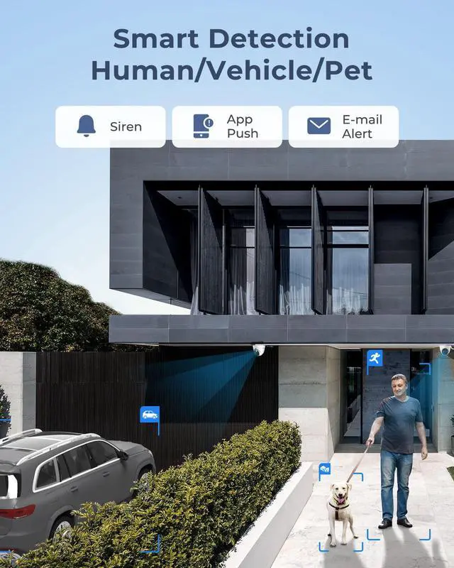 Alt view image 3 of 7 - REOLINK 16CH 12MP PoE Security System, 8pcs 12MP Dome H.265 Security Cameras Wired, Person/Vehicle/Pet Detection, Two-Way Talk, Spotlights Color Night Vision, 16CH NVR with 4TB HDD