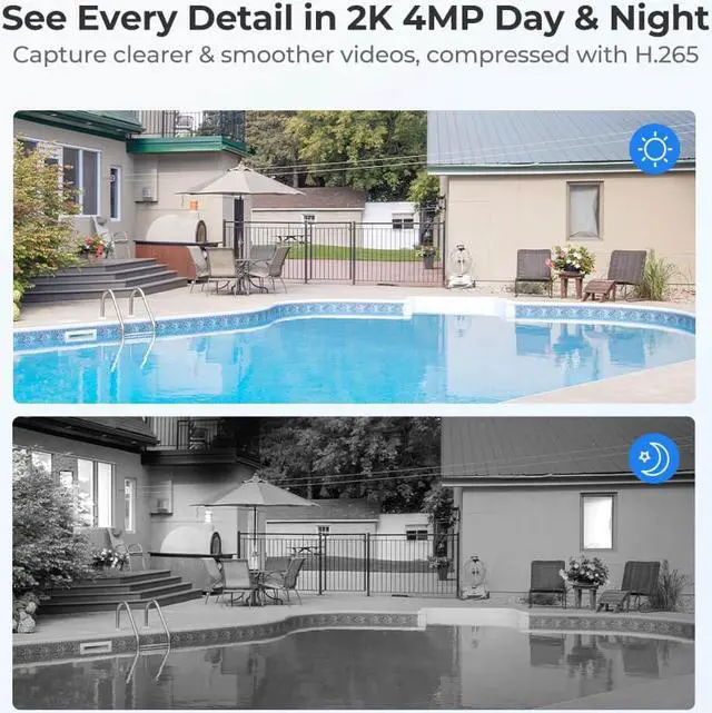 Alt view image 2 of 7 - Reolink 5MP Pan Tilt 2.4/5GHz WIFI Outdoor Security Battery-Powered Camera, Smart Person/Vehicle Detect, 2-way Audio, PIR Motion Support Google Assistant - Argus Series Cam+Solar Panel - Black