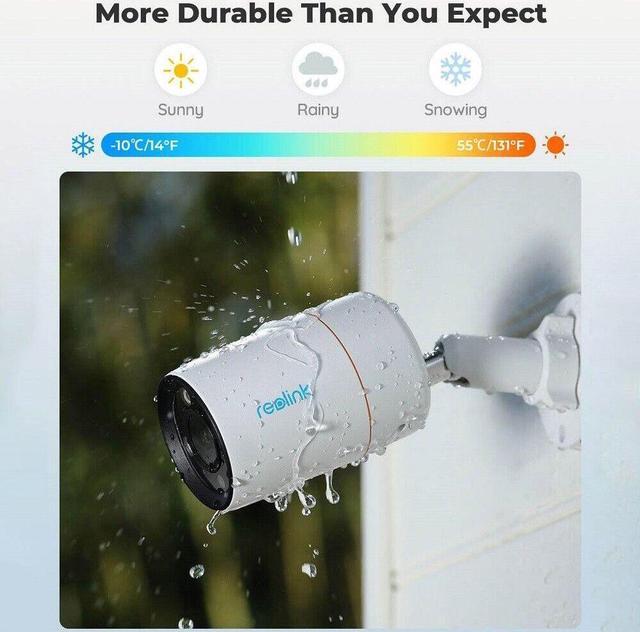Alt view image 5 of 7 - Reolink RLC-1212A 12MP 6K PoE Bullet Security Camera with Powerful Spotlight, Smart Person/Vehicle Detect, 2-way Audio 2 Cameras