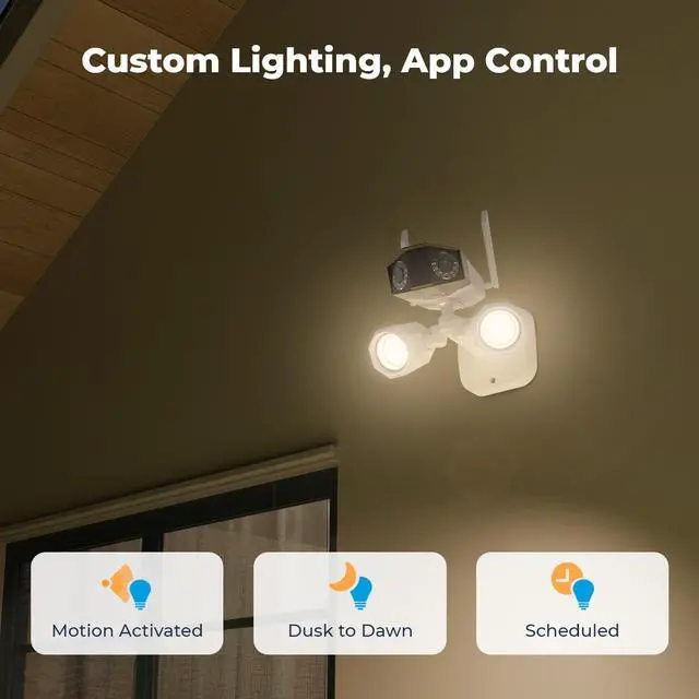 Alt view image 6 of 7 - Reolink Duo Floodlight WiFi Wireless Camera, 4K Dual-Lens, 2.4G/5GHz WiFi, 180 FOV, Smart Human/Vehicle/Pet Detection, Color Night Vision, Outdoor Security Camera