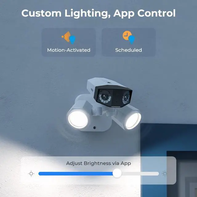 Alt view image 5 of 7 - REOLINK Duo Floodlight PoE Wired Camera, 4K Floodlight, 180 Degree Ultra-Wide Angle, Human/Vehicle/Pet Alerts, 1800 Lumen Floodlights, Two Way Talk, for PoE Security Camera System Outdoor