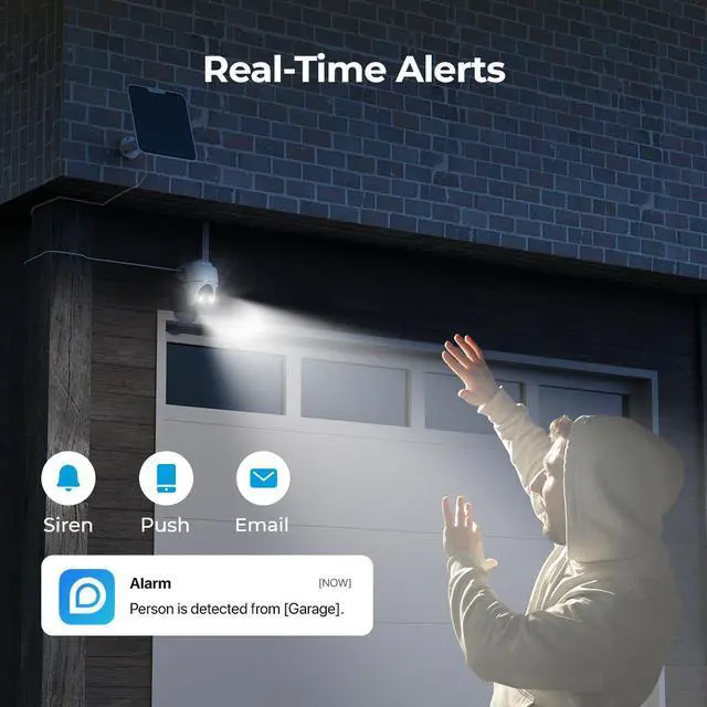 Alt view image 4 of 7 - Reolink 2pcs Go PT Ultra With Black Solar Panel 2 4K 8MP Wireless 4G LTE PT Battery Camera with Color Night Vision