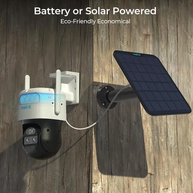 Alt view image 6 of 7 - Reolink  2pcs Trackmix LTE With Reolink Black Solar Panel 2 Dual-Lens 4G PTZ Camera with Auto-Zoom Tracking