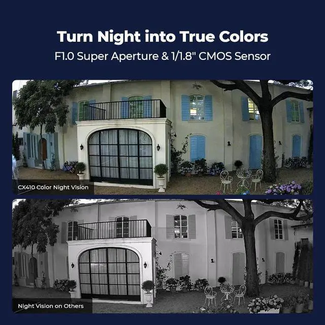 Alt view image 3 of 7 - Reolink  2pcs CX410 ColorX 2K 4MP PoE IP Camera with True Full-Color Night Vision