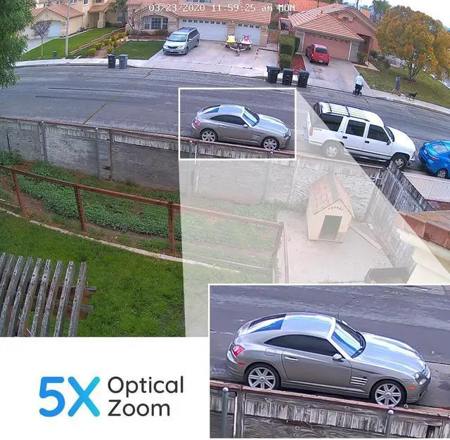 Alt view image 2 of 7 - REOLINK 4K PoE Security Outdoor IP Camera with Human/Vehicle Detection, 5X Optical Zoom, Motion Spotlight, Color Night Vision, Time-Lapse, Two-Way Talk, 256GB SD Card(Not Included) Storage, RLC-811A
