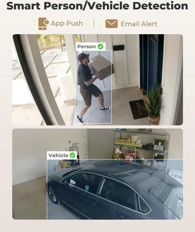 Alt view image 3 of 7 - Reolink 4K Security Camera System, 8pcs H.265 4K PoE Security Cameras Wired with Basic Person Vehicle Detection, 8MP/4K 16CH NVR with 4TB HDD for 24-7 Recording - RLK16-800B8