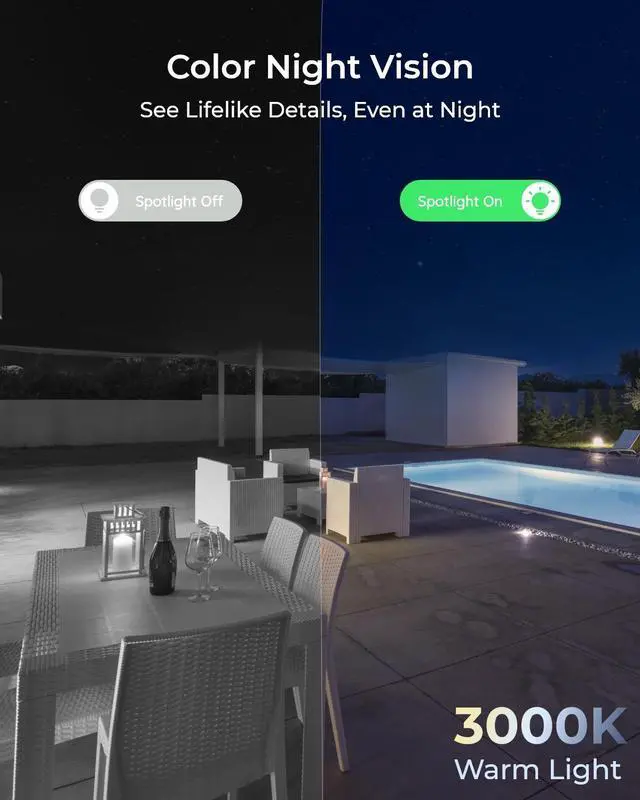 Alt view image 3 of 7 - REOLINK RLC-840A 4K PoE IP Camera 125 Degree, Color Night Vision with 3000K Spotlight, IK10 Vandal Proof, Human/Vehicle/Animal Smart Detection, 2 Way Talk, Up to 256GB microSD Card
