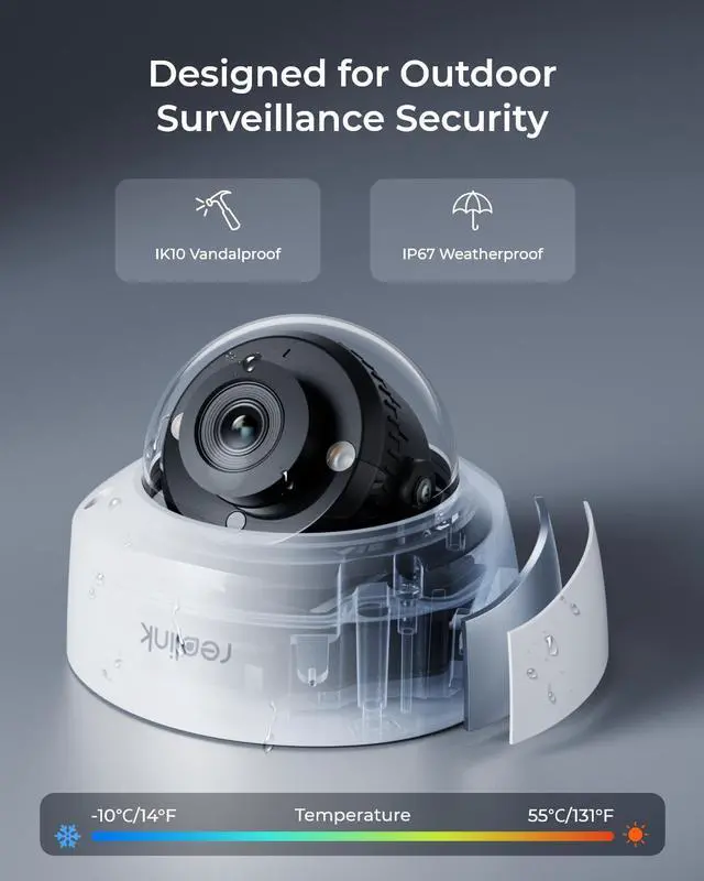 Alt view image 6 of 7 - REOLINK RLC-840A 4K PoE IP Camera 125 Degree, Color Night Vision with 3000K Spotlight, IK10 Vandal Proof, Human/Vehicle/Animal Smart Detection, 2 Way Talk, Up to 256GB microSD Card