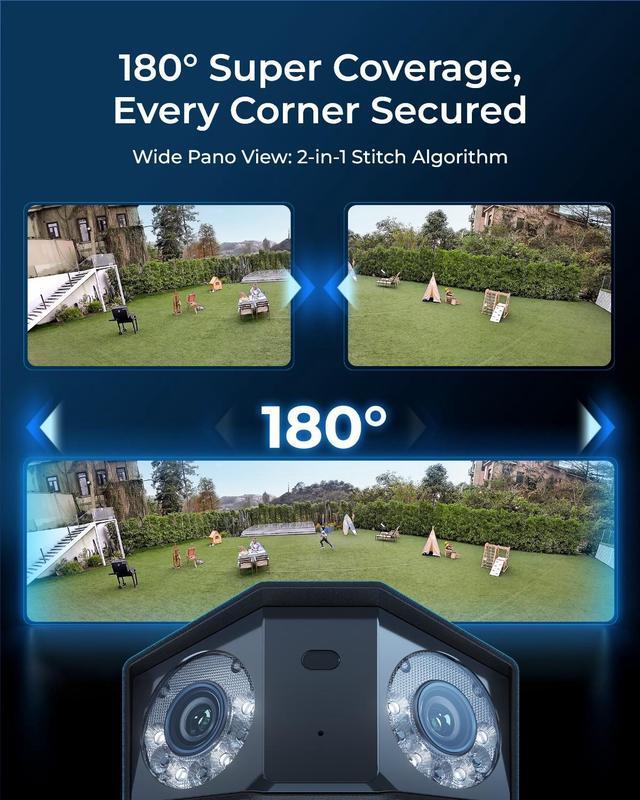 Alt view image 5 of 7 - REOLINK Duo 3 PoE 16MP 8K UHD Dual-Lens PoE Security Camera with 180° Panoramic View, Motion Track, F1.6 Color Night Vision, Person/Vehicle/Animal Detection, Supports 24/7 Recording,