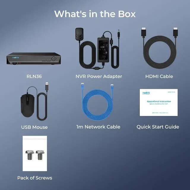Alt view image 7 of 7 - REOLINK RLN36 36 Channel 12MP PoE NVR, Capacity Up to 48TB Supports 6K 4K 5MP 4MP PoE/WiFi Cameras, Alarm In/Out 2-Way Audio