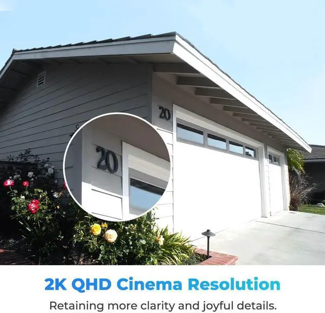 Alt view image 2 of 7 - Reolink Security Camera Wireless Outdoor, 2K 4MP Night Vision with Spotlight, 2.4/5Ghz Dual-Band WiFi, Wire-Free Battery Solar Powered, Smart Detection, Timelapse - Argus 3 Pro-Black+Solar Panel-Black