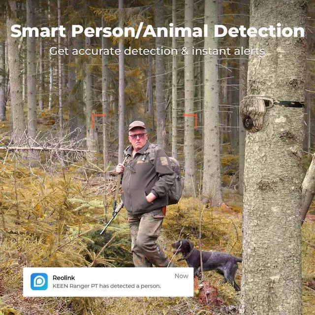 Alt view image 4 of 7 - Reolink KEEN Cellular Trail Camera Wireless Outdoor, 3G/4G LTE, Solar Powered Game Camera with 360° Pan Tilt, 2K Night Vision, Smart Motion Activated, No-Glow IR, No WiFi - Ranger PT+Solar Panel