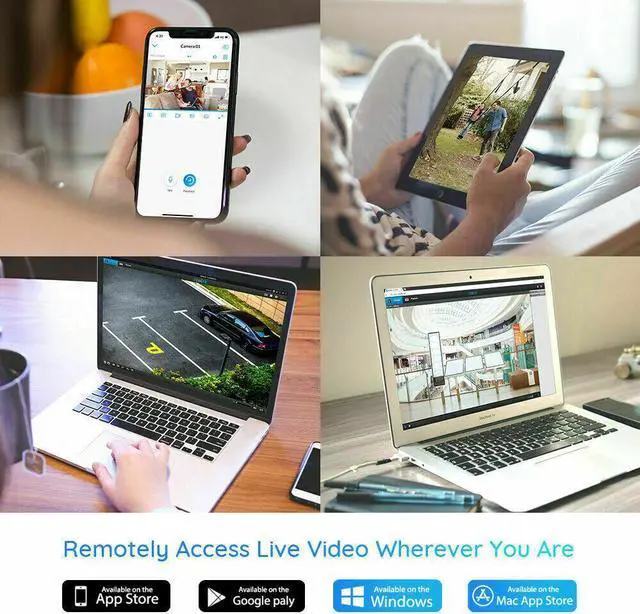 Alt view image 3 of 7 - Reolink RLK8-800B4-A 4K Security Camera System, 4pcs H.265 4K PoE Security Cameras Wired with Smart Person Vehicle Detection, 8MP/4K 8CH NVR with 2TB HDD for 24/7 Recording