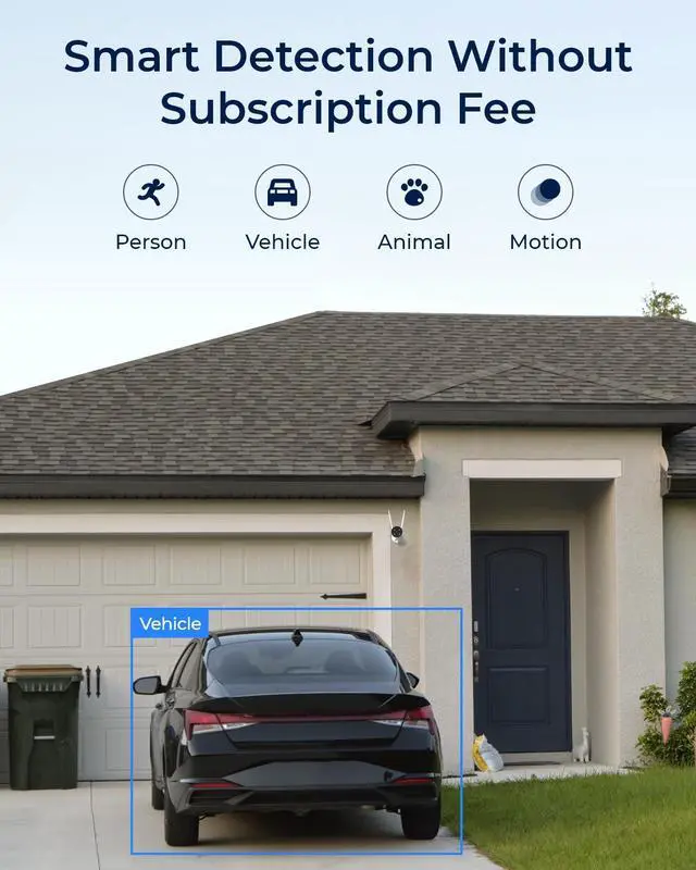 Alt view image 4 of 7 - Reolink CX410W 4MP Smart 2K Wi-Fi Security Camera with True Full-Color Night Vision, Person/Vehicle/Animal Detection, Two-way audio