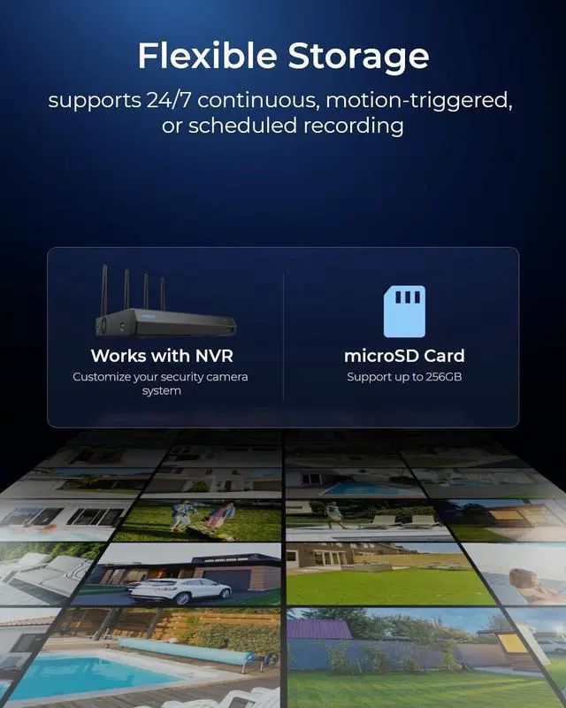 Alt view image 5 of 7 - Reolink CX410W 4MP Smart 2K Wi-Fi Security Camera with True Full-Color Night Vision, Person/Vehicle/Animal Detection, Two-way audio