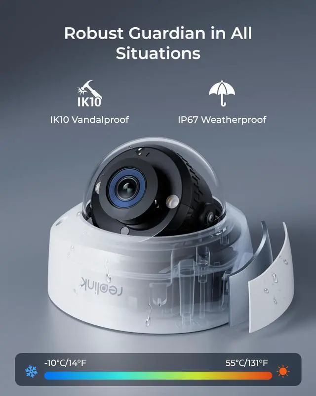 Alt view image 2 of 7 - Reolink RLK8-1200V4 12MP IK10 PoE Surveillance Security Camera System with 145° View Spotlight Night Vision, 4pcs 12MP IK10 Vandal-Proof Camera, 8 Channel NVR with 2TB HDD 24/7 Recording