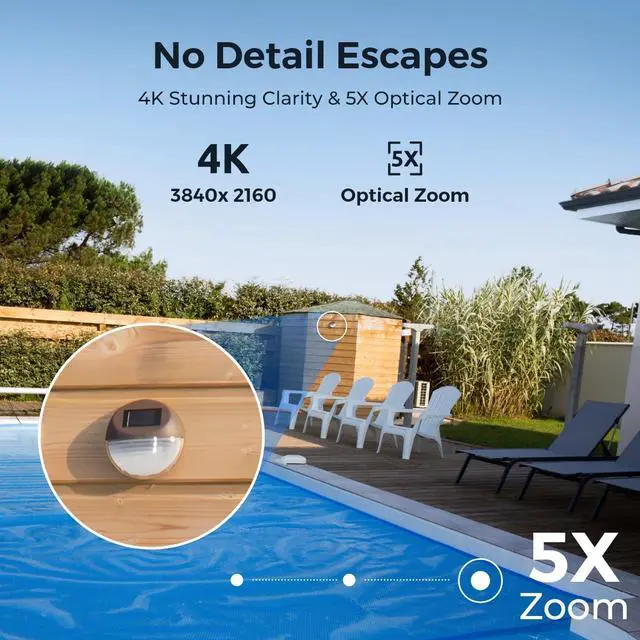 Alt view image 2 of 7 - Reolink RLC-823S1W 4K WiFi PTZ Security Camera with 360° Auto Tracking 5X Optical Zoom, Two-Way Audio Person/Vehicle/Animal Detection 2.4/5 GHz Dual-Band Wi-Fi 6 8MP UHD Camera