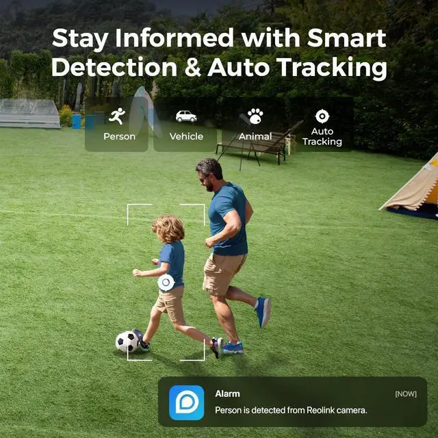 Alt view image 5 of 7 - Reolink RLC-823S1W 4K WiFi PTZ Security Camera with 360° Auto Tracking 5X Optical Zoom, Two-Way Audio Person/Vehicle/Animal Detection 2.4/5 GHz Dual-Band Wi-Fi 6 8MP UHD Camera