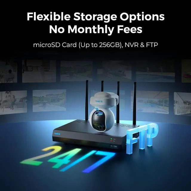 Alt view image 4 of 7 - Reolink 2K 4MP WiFi Surveillance Outdoor Indoor Camera Pan & Tilt with Auto Tracking True Full-Color Night Vision F1.0 Super Aperture 2.4/5 GHz Dual-Band Wi-Fi ColorX Security Camera E1 Outdoor CX