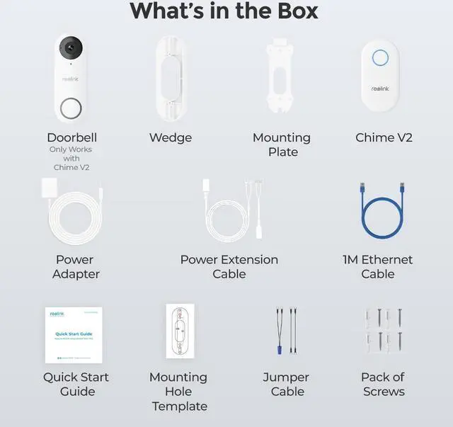 Alt view image 7 of 7 - Reolink 5MP Video Doorbell WiFi with Chime Smart 2K+ Package Person Detection 2.4/5GHz Dual Band Wi-Fi Doorbell Camera Works with Reolink NVRs 24/7 Recording
