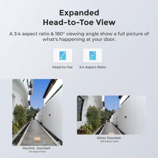Alt view image 5 of 7 - Reolink 5MP Video Doorbell WiFi with Chime Smart 2K+ Package Person Detection 2.4/5GHz Dual Band Wi-Fi Doorbell Camera Works with Reolink NVRs 24/7 Recording