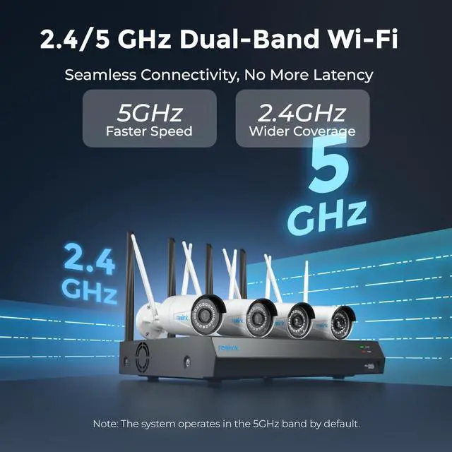 Alt view image 4 of 7 - Reolink RLK12-500WB4 5MP WiFi Surveillance Cameras System with 24/7 Recording, 4Pcs 2K+ Security IP Camera 12CH NVR with 1TB HDD Smart Person Vehicle Animal Detection